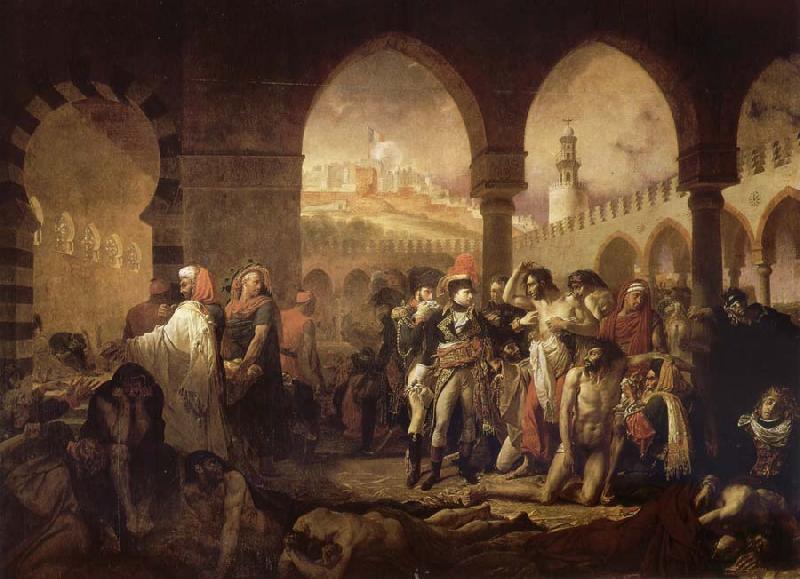 unknow artist Napoleon in the plague house in Jaffa Sweden oil painting art